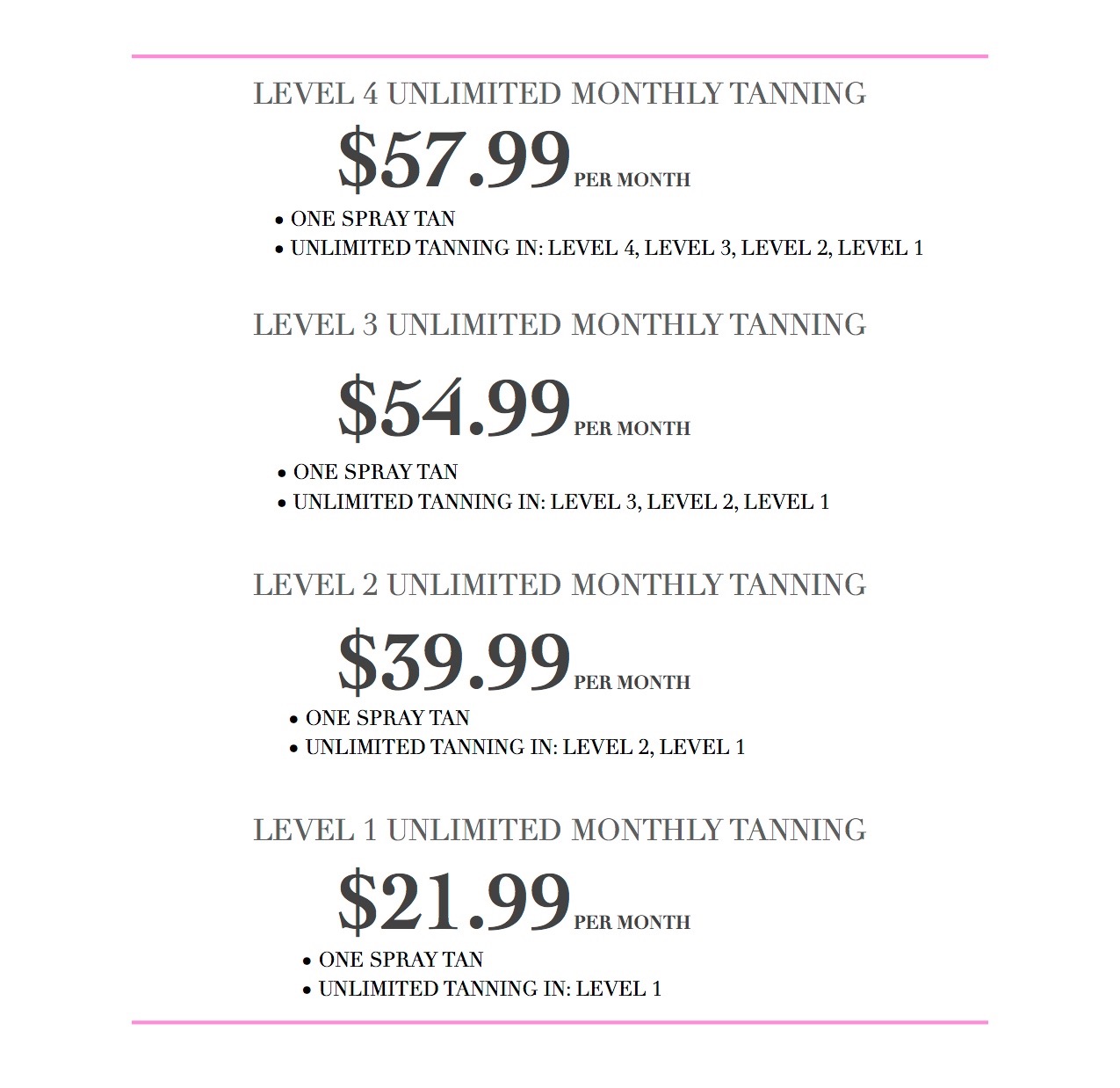 UV Tanning Prices Beach Bunnie Tanning
